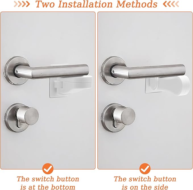 6P Child-Proof Door Lock Coolrunner Baby Proofing Door Handle Locks, Child Proof Door Lever Lock with Strong Adhesive for Protecting Kids and Toddler-CubbioJoy