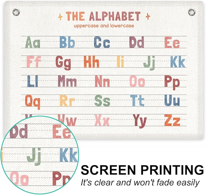 2PCS Numbers 1-20, Number Alphabet Banner Playroom Decor Wall Hanging, Educational Banner Flag, ABC Chart for Toddlers, Wall Flag Nursery Toddler Room Classroom Decor for Room-CubbioJoy