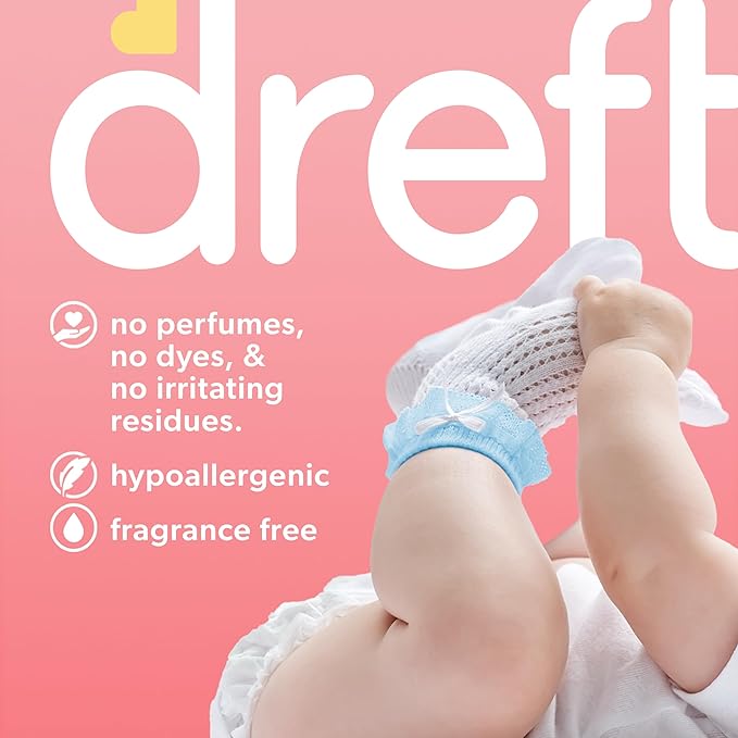Dreft Liquid Laundry Baby Detergent Unscented 92 fl oz 64 loads-CubbioJoy