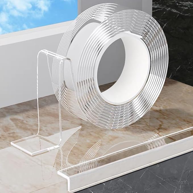 Clear Edge Protector Strip Sharp Edge Wrap Cover Tape,1.18 in x 13.12 FT,Self Adhesive Protective Bumper Guards for Cabinet Door Desk Glass Table Bed Furniture,Kitchen Countertop,Waterproof-CubbioJoy