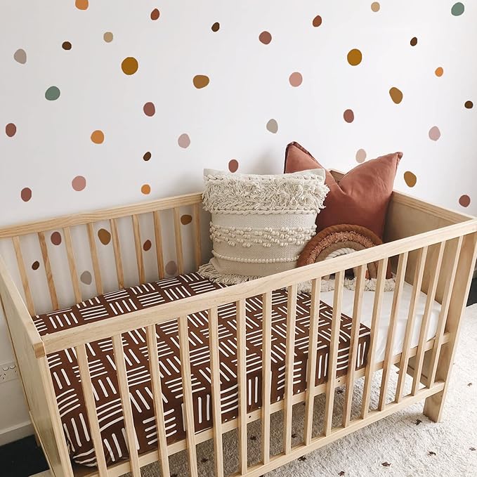 Boho Polka Dot Wall Decals 42 PCS, Boho Wall Sticker for Girls Room Living and Playroom Nursery, Removable Wall Decals Kids Room Decor Vinyl Murals DIY Cute Decorations (6 Sheets)-CubbioJoy