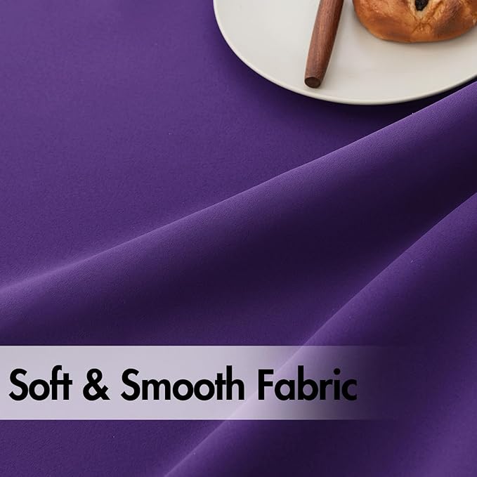 ANRODUO Back Tab Blackout Curtains for Bedroom Living Room, Rod Pocket Pinch Pleated Thermal Insulated Room Darkening Curtains 54 Inches Long 2 Panels, Purple, 42 x 54 Inch-CubbioJoy