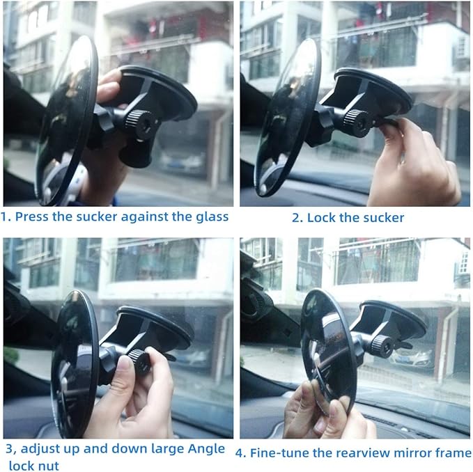 Blind area mirror of rear rear view mirror of baby car Observe convex side mirror of blind area on both sides of car Adjustable front mirror of baby car-CubbioJoy
