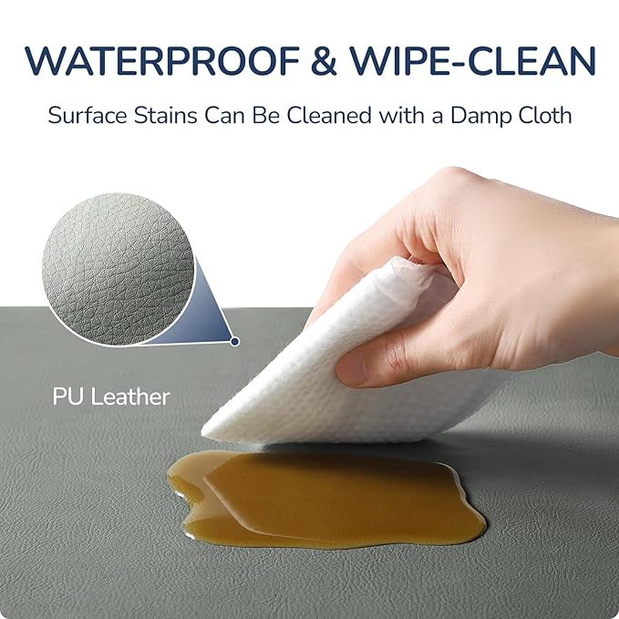 Baby Play Mat for Floor,1.3'' Thick Memory Foam Play Mat,50''x50'' Tummy Time Mat with PU Leather,Cushioned & Waterproof Playpen Mats,Non Slip Crawling Padded for Toddlers,Infants,Kids-CubbioJoy