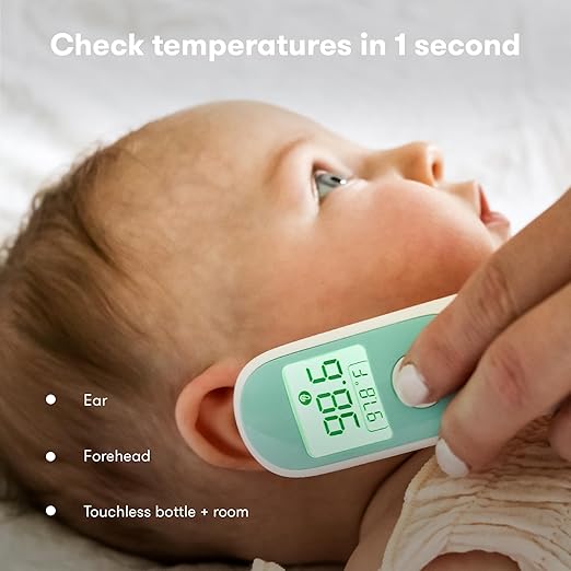 Frida Baby Thermometer, 3-in-1 Infrared Thermometer for Ear, Forehead & Touchless, Fever Thermometer for Baby, Infants, Toddlers, Kids & Adults-CubbioJoy