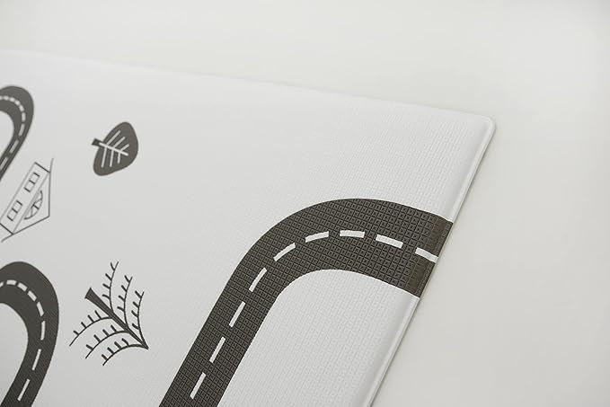 Baby Care Play Mat (Medium, Nordic Trails - Tribal) 73’’ x 49’’ Original One-Piece Reversible Rollable Waterproof Firm PVC Play Mat for Infants, Babies, Toddler, and Kids-CubbioJoy