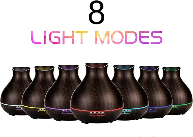 BZseed Aromatherapy Essential Oil Diffusers,2 PCS 550ml High Mist Output Humidifiers for Large Room, Home, Waterless Auto-Off, 7 Color LED Lights Cool Mist Humidifier Ultrasonic Diffusers-CubbioJoy