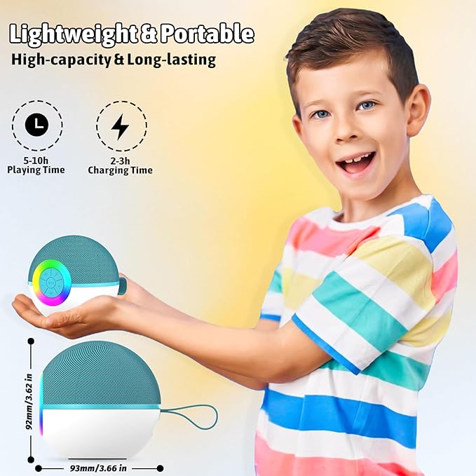 Karaoke Microphone Machine Toys for Kids Adults, Mini Portable Bluetooth Speaker with 2 Wireless Mics, Christmas Birthday Gifts for Boys Girls Ages 3 4 5 6 7 8 9 10 11 12+ Year (Green)-CubbioJoy