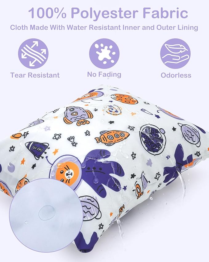 ALVABABY 3 Cloth Diaper Wet Dry Bags Waterproof Reusable with Two Zippered Pockets Travel Beach Pool Daycare Soiled Baby Items Yoga Gym Bag for Swimsuits or Wet Clothes Small Medium Large 3L-ZM28-CubbioJoy