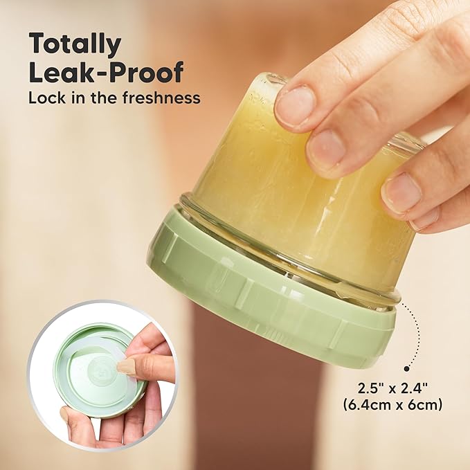 KeaBabies 6pk 4oz Glass Baby Food Containers with Lids - Leak-Proof, Microwavable Small Glass Jars, Baby Purees & Toddler Snack Storage Containers, BPA-Free, Dishwasher & Freezer Safe (Nord)-CubbioJoy