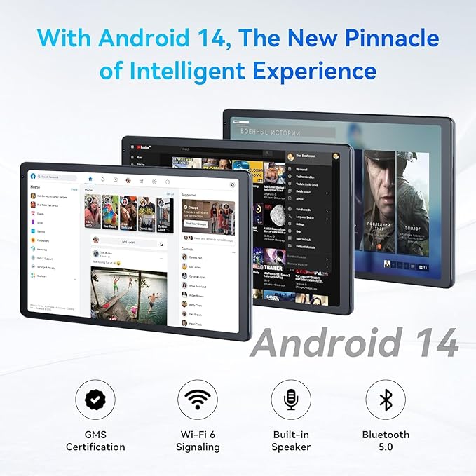 Android Tablet, 10.1 inch Tablets with 1280 * 800 IPS HD Touchscreen, Octa-Core Processor, 10(4+6) GB RAM 128GB ROM, 1TB TF Card Expandable, 5G/2.4G WiFi, BT 5.0,Dual Camera, Google Tablet-CubbioJoy