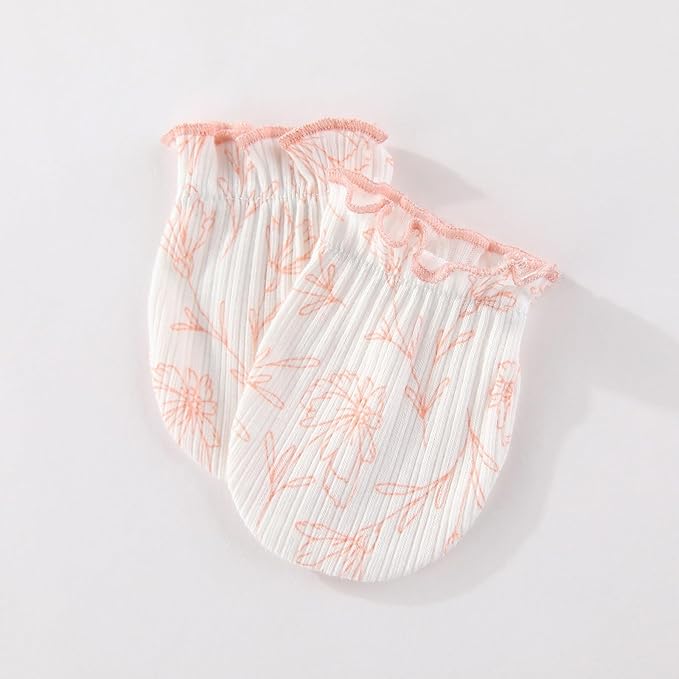 5 Pairs Baby Not Scratch Mittens 0-6 Months New Born Boy Girl Gloves Cute Infant Accessories-CubbioJoy