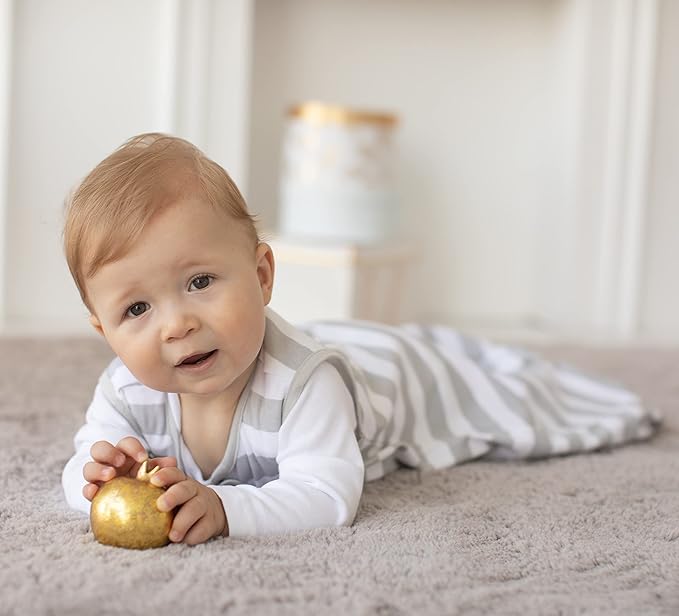 Baby Sleep Sack 1.0 TOG, Organic Cotton Baby Wearable Blanket with Two-Way Zipper, Swaddle Transition Baby Sleeping Bag, All-Season Sleep Sack for Newborn Infant Toddler Boy Girl, 2-Pack, 6-12 Month-CubbioJoy