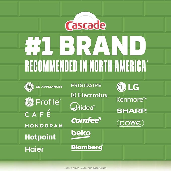 Cascade Free & Clear Dishwasher Pods, Dishwasher Detergent, Dish Detergent Soap, Lemon Essence, 47 Count-CubbioJoy