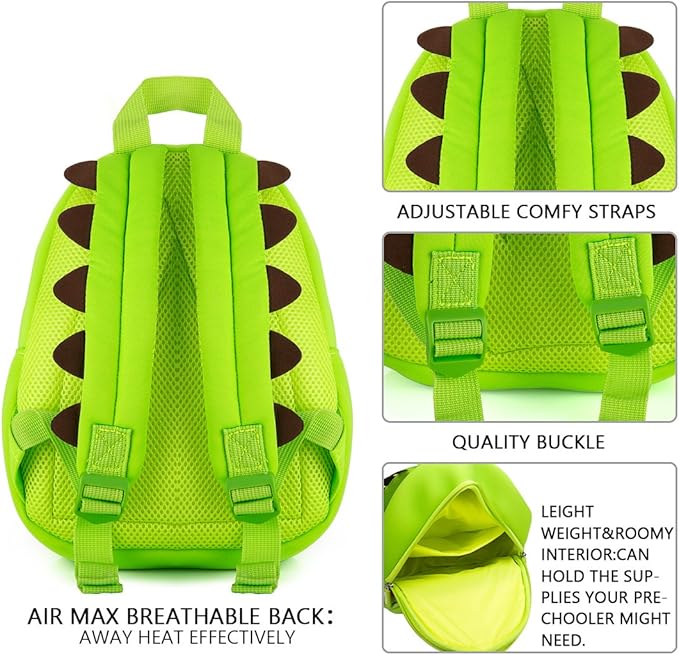 JiePai Dinosaur Toddler Backpack Hippo Kids Backpack Waterproof Cartoon Preschool-CubbioJoy