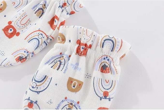 5 Pairs Baby Not Scratch Mittens 0-6 Months New Born Boy Girl Gloves Cute Infant Accessories-CubbioJoy