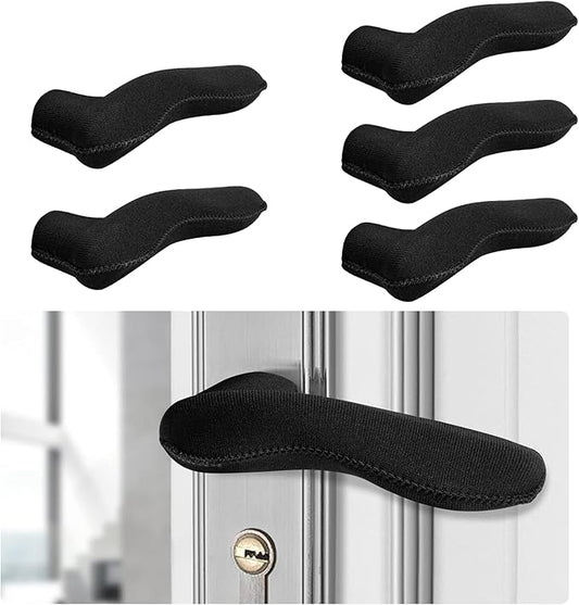 5PCS Door Handle Covers - Anti-Scald & Anti-Freeze Knob Protectors, Elastic Neoprene Rubber Cushion for Hot/Cold Handles, Universal Fit for Home/Office/School Doors-CubbioJoy