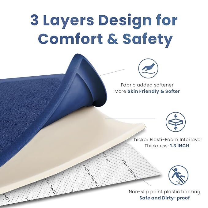 Baby Play Mat for Floor,1.3" Thick Memory foam Tummy Time Mat,Soft Coral Velvet Nursery Rug,Extra Large Non Slip Crawling Mat for Toddlers,Infants,kids,Yoga Mat,Tatami Mat for Living Room(Royal Blue)-CubbioJoy