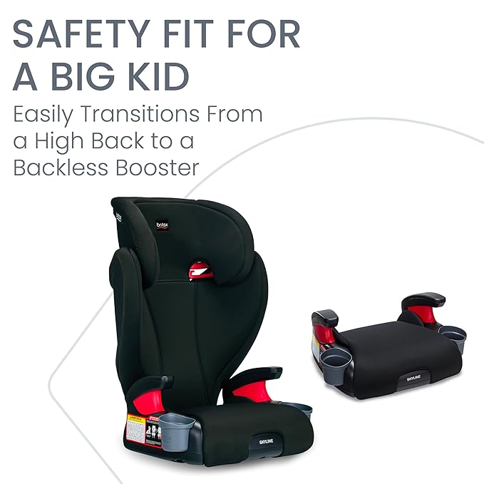 Britax Skyline 2-Stage Belt-Positioning Booster Car Seat, Dusk - Highback and Backless Seat-CubbioJoy