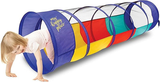 Kiddey Play Tunnel for Kids | Crawl Tunnels with See Through Sides | Outdoor & Indoor Multicolored Tent for Dogs, Toddlers, and Babies | Pop Up Baby Crawling Backyard Tunnel | Balls NOT Included-CubbioJoy