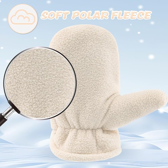 BAVST Baby Toddler Winter Mittens Girls Warm Fleece Lined Gloves Kids Sherpa Lined Mittens for Boys-CubbioJoy