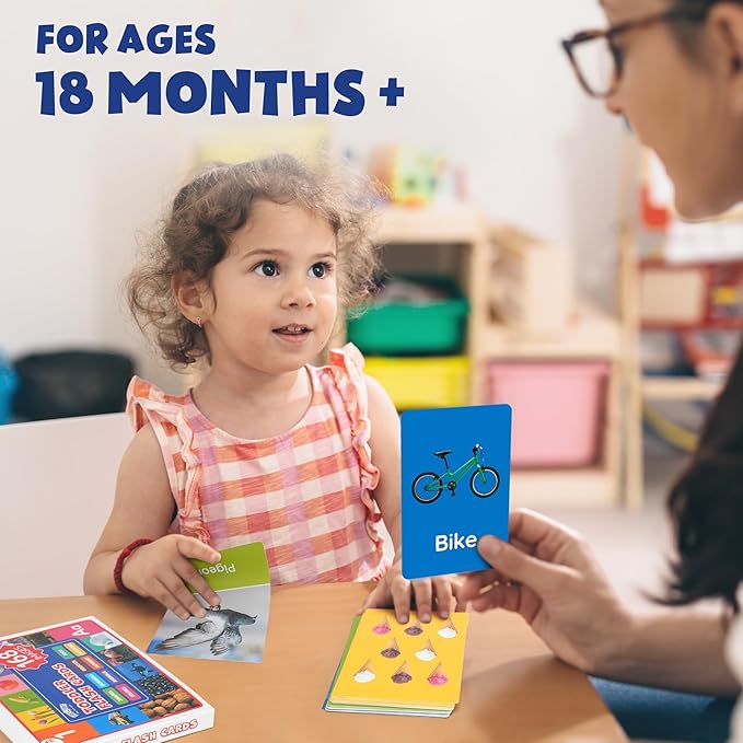 BenBen Flash Cards for Toddlers 1-3, Rip Proof & Waterproof, 84 Double-Sided Educational Flashcards, Alphabet, Number, Animal, Shape, Color, Objects Learning Cards for Kids Age 1 2 3 4-CubbioJoy