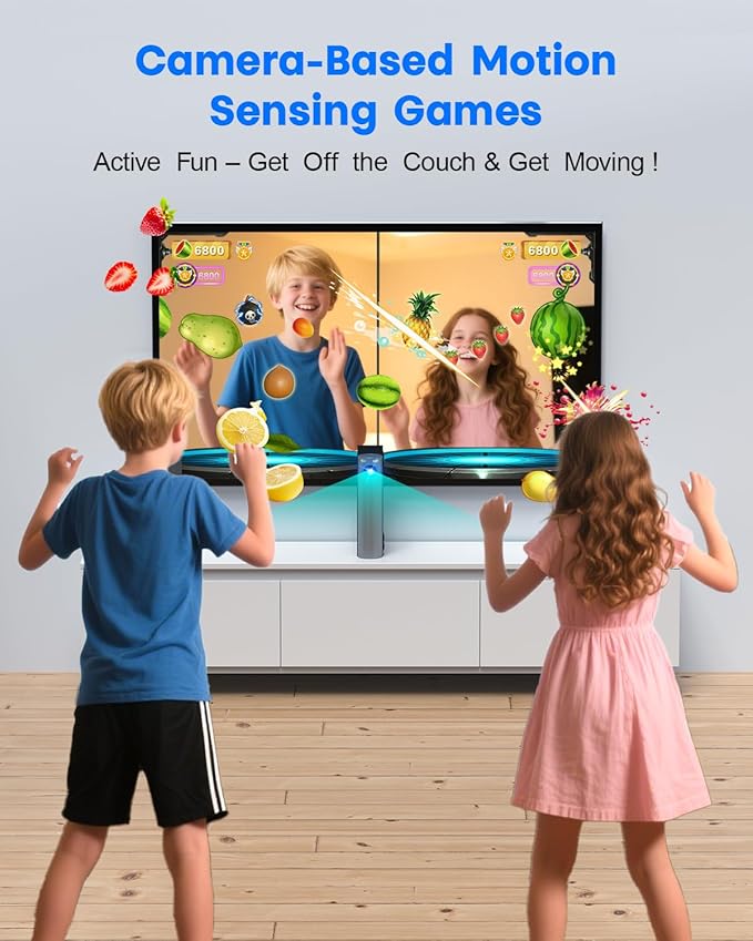 AR Motion Gaming Console for Kids & Families - Plug & Play Video Game System for Indoor Physical Play & Interactive Family Fun. Great for Gifts, Game Nights, Parties, Playtime and Playdates-CubbioJoy