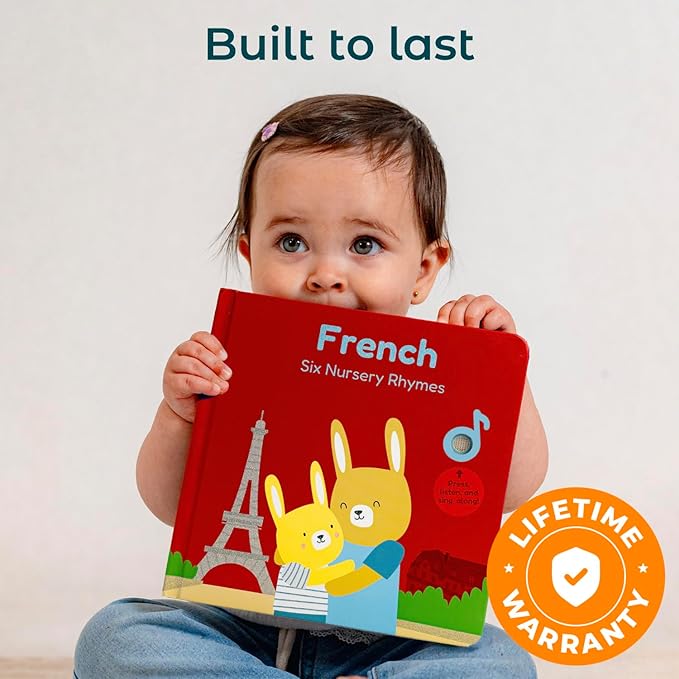 Cali's Books French Nursery Rhymes | New Rechargeable Sound Books | Sound Book for Toddlers 1-3 | Bilingual Books for 1 Year Old | | French Baby Book-CubbioJoy