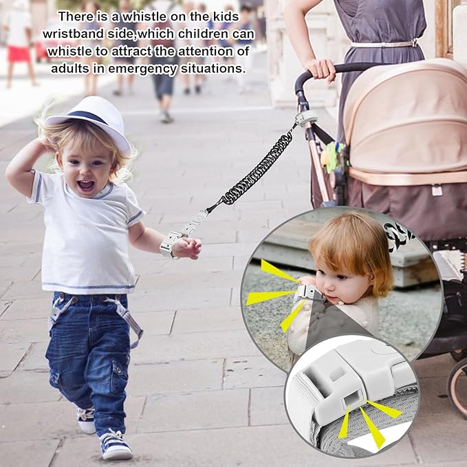 Accmor Toddler Harness Leash, Reflective Kid Harness with Anti Lost Wrist Link, Child Walking Harness Kids Leash Wristband Belt with Lock for Baby Boys Girls to Outdoor Travel-CubbioJoy