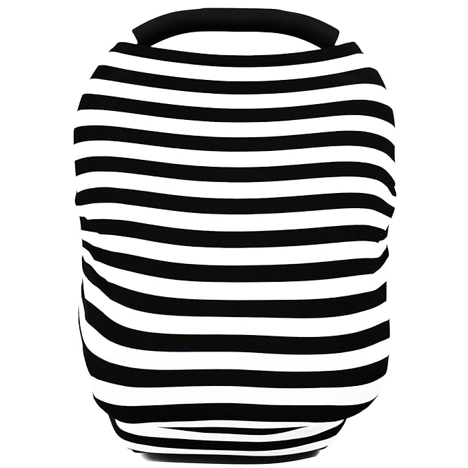 Car Seat Covers High Stretchy- Carseat Canopy for Babies, Multi- use Breastfeeding Covers, Baby Shower Gifts for Boys and Girls-CubbioJoy