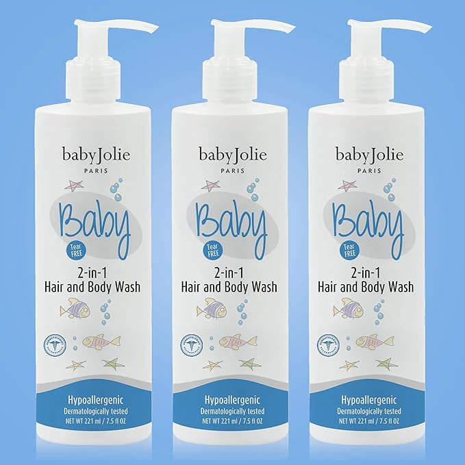 Baby Jolie Baby Body Wash, Kids Hair and Body Wash for Babies & Newborn 2-in-1, Shampoo + Soap | 7.5oz | 221ml (3)-CubbioJoy