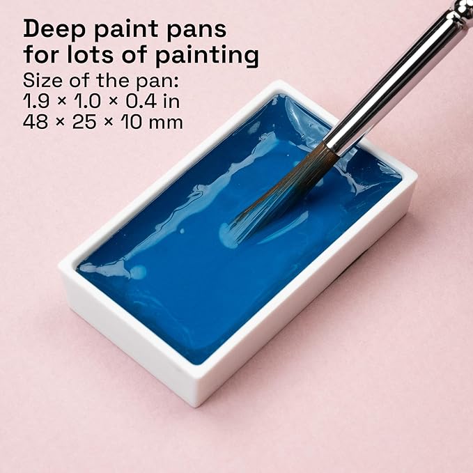 ARTISTRO Professional Watercolor Paint Set for Adults - 12 Pigment-Rich Colors, XL Pans, ASTM-I Lightfastness, High Tinting Strength Watercolor Set for Professionals made by professionals-CubbioJoy