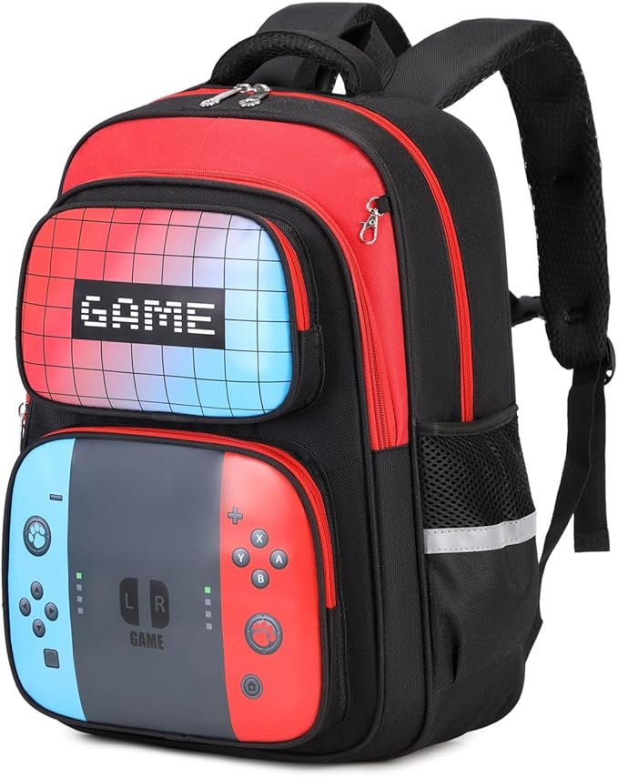 Boys Backpack 3d Cartoon GameBag for Children Teens School Backpacks for Waterproof Kids Backpack 17″Travel Backpacks (GAME)-CubbioJoy