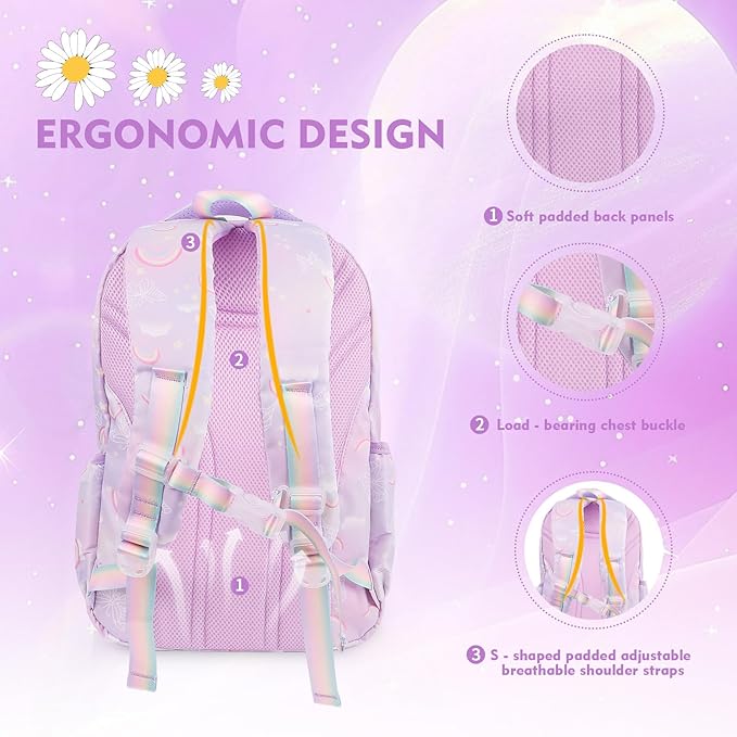 Aesthetic Kawaii Rainbow Backpack-CubbioJoy