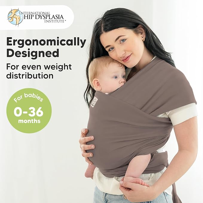 KeaBabies Baby Wrap Carrier - All in 1 Original Baby Carrier Newborn to Toddler Sling, Easy to Wear, Hands Free Bonding, Lightweight, Breathable Infant Wraps (Copper Gray)-CubbioJoy