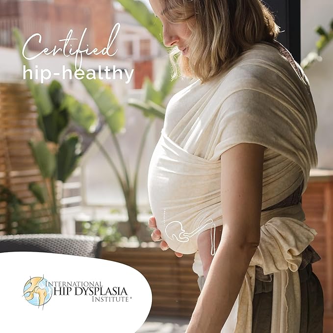 Boba Baby Wrap Carrier – Original Baby Sling Carrier for Newborns (7–35 lbs), Soft, Secure, Hands-Free & Ergonomic, Ideal for Comfortable Bonding, New Parents (Serenity Oat Meadow)-CubbioJoy