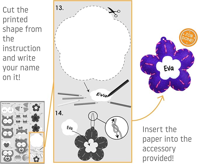 C.S. Kids Magic World DIY Personalised Sewing Kit - Puppy |Frist Sewing Arts & Crafts Gifts | Educational Sewing Kit for Kids | Sew Your Own (Safety Needle & Instruction Included)-CubbioJoy