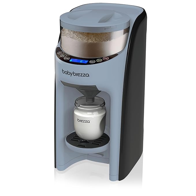 Baby Brezza New and Improved Formula Pro Advanced Formula Dispenser Machine - Automatically Mix a Warm Formula Bottle Instantly - Easily Make Bottle with Automatic Powder Blending, Slate-CubbioJoy