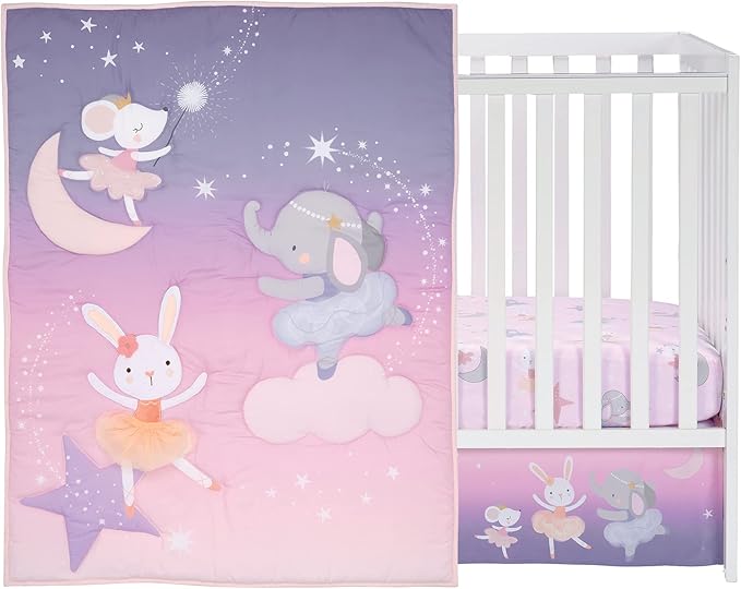 Bedtime Originals Tiny Dancer 3-Piece Ballet Baby Crib Bedding Set - Elephant-CubbioJoy