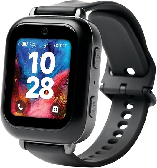 Bark Watch - Safest Smart Watch for Kids - Talk and Text - GPS Tracking - Text, Video, and Phone Monitoring - Manage All Contacts - SOS Button - CV16-CubbioJoy