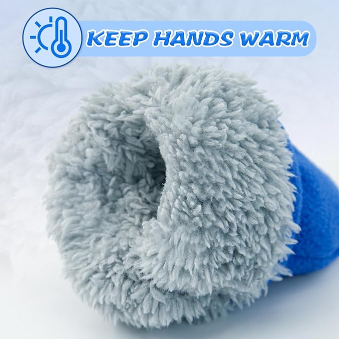 BAVST Baby Toddler Winter Mittens Girls Warm Fleece Lined Gloves Kids Sherpa Lined Mittens for Boys-CubbioJoy
