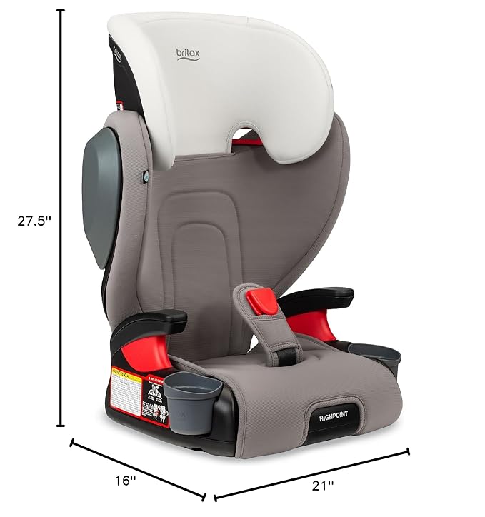 Britax Highpoint Backless Belt-Positioning Booster Seat, SafeWash Gray Ombre-CubbioJoy