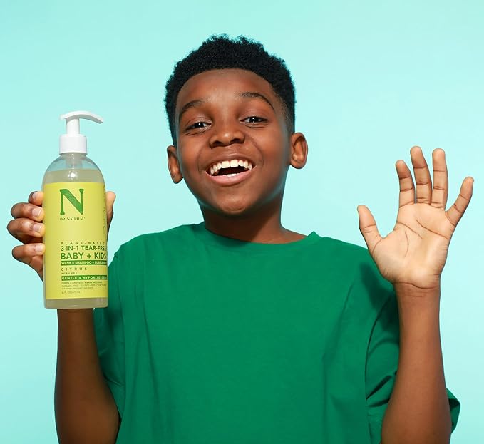 Dr. Natural 3-in-1 Tear-Free Baby Plus Kids Soap - Head-to-Toe Soap and Shampoo - Sensitive Skin Moisturizing Body Wash - Citrus - 16 oz-CubbioJoy