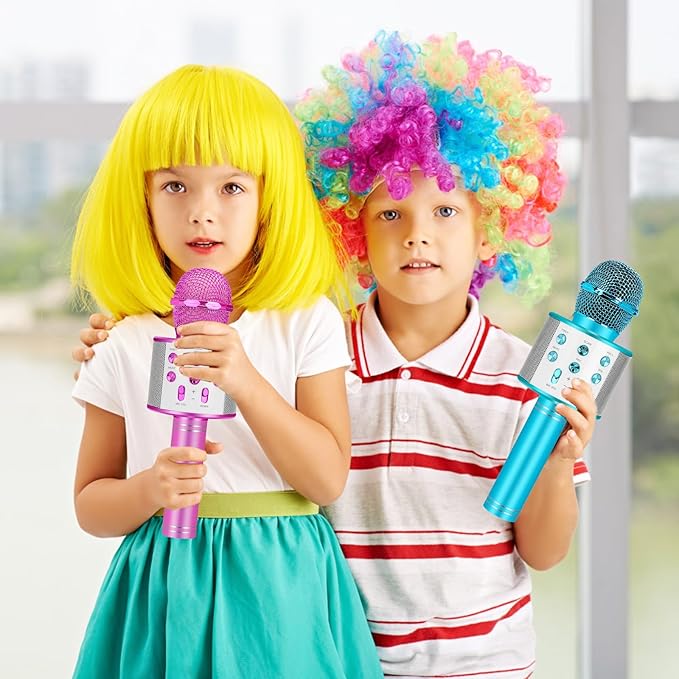 Bluetooth Karaoke Microphone Wireless: Portable Handheld Mic for Kids Adults Singing - Perfect for Christmas Birthday Holiday Party-CubbioJoy