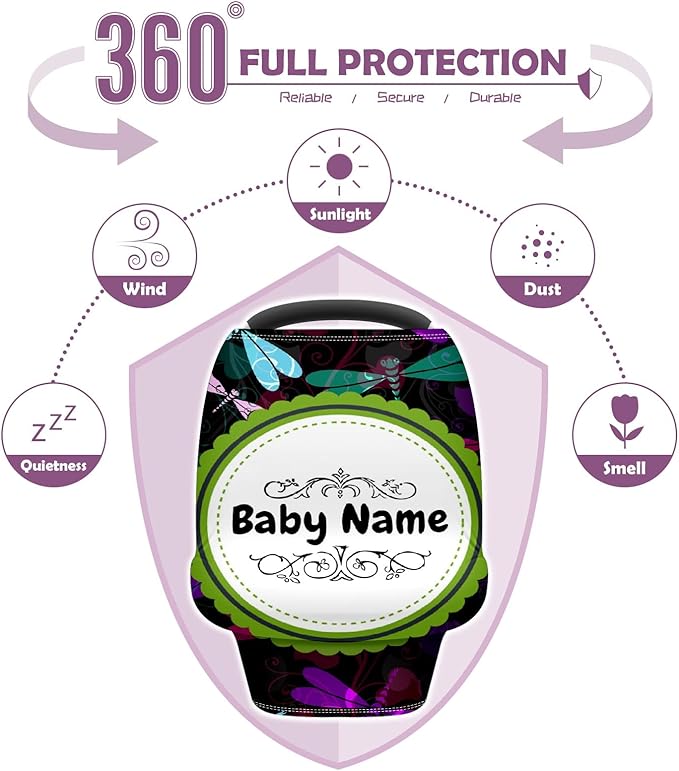 Baby Car Seat Stroller Cover Nursing Cover New Mom Breastfeeding Scarf Soft Stretchy Infant Carrier Cover Car Canopy Coverage-CubbioJoy