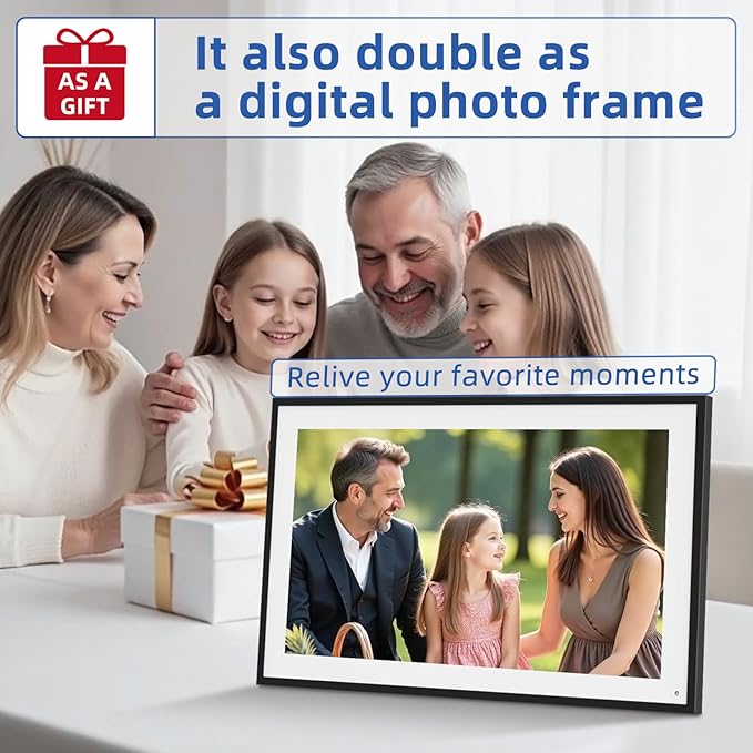 21.5 Inch Digital Calendar, Electronic Chore Chart, Smart Weekly and Monthly Planner 1920 * 1080P IPS Touchscreen Wall and Desk Calendar for Family Schedules, Black-CubbioJoy