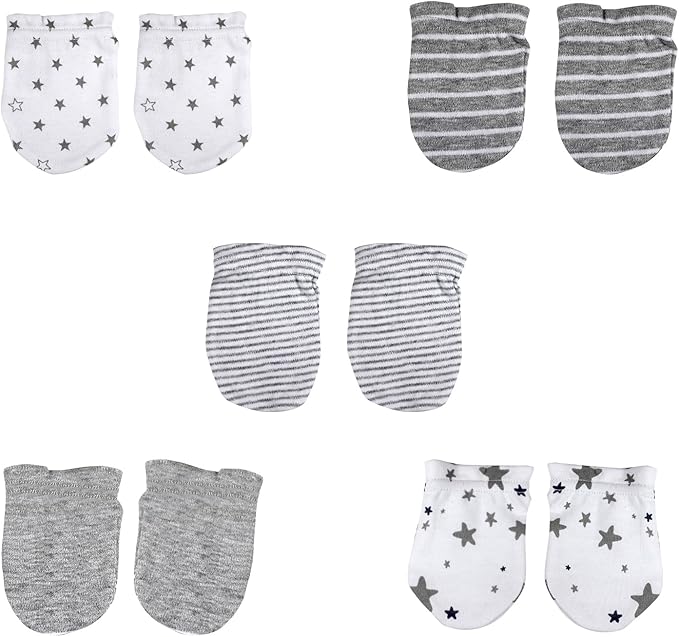 5 Pairs Baby Not Scratch Mittens 0-6 Months New Born Boy Girl Gloves Cute Infant Accessories-CubbioJoy