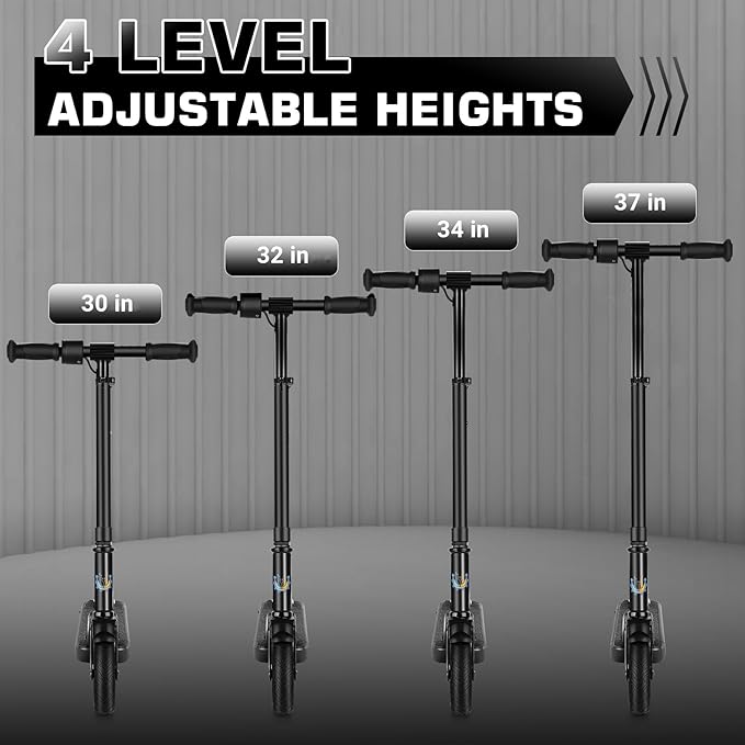 Caroma Electric Scooter for Kids Ages 6-12,150W/180WMotor,10 MPH Max Speed & 7 Miles,Colorful Lights,Adjustable Height & Speed,LED Display,Foldable Kids Electric Scooter 132 Lbs Max Load,Idea Gift-CubbioJoy