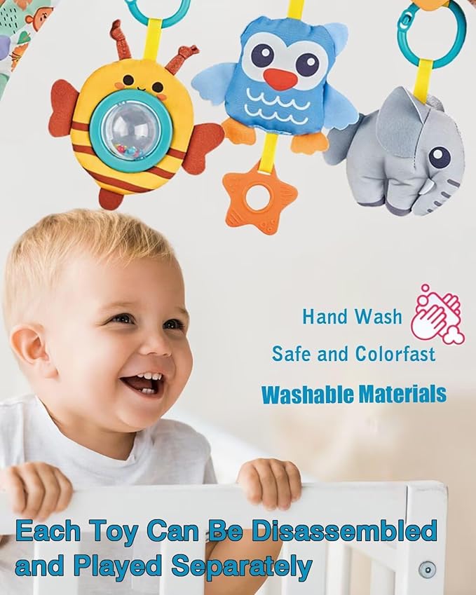 Baby Stroller Arch Toys, Pau1Hami1ton Car Seat Toys,Baby Gifts.S-19(Blue Owl)-CubbioJoy