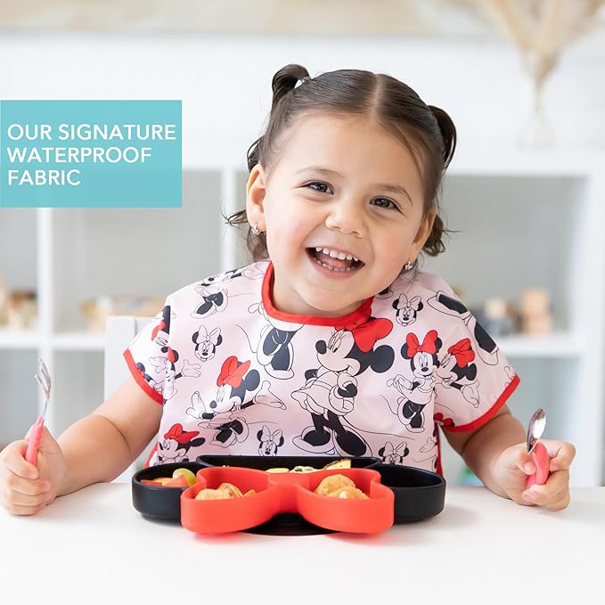 Bumkins Bibs - Toddler Bibs, Waterproof, Large for 1-3 Years, Short Sleeve-CubbioJoy